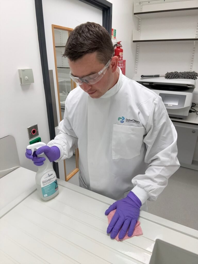 Babraham cleaning lab